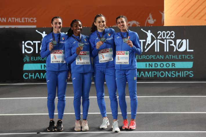Europei Indoor: medaglia d'argento per la staffetta 4X400 femminile (con la fidentina Folorunso)