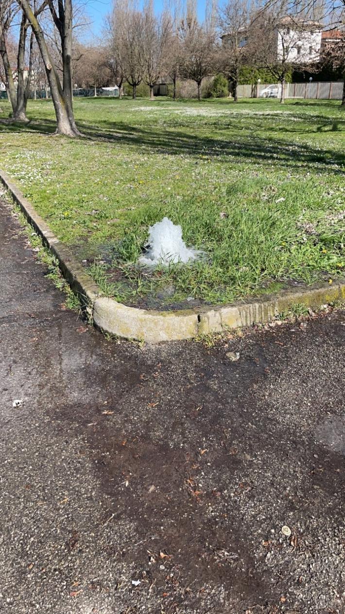 Acqua, che spreco al parco Falcone e Borsellino