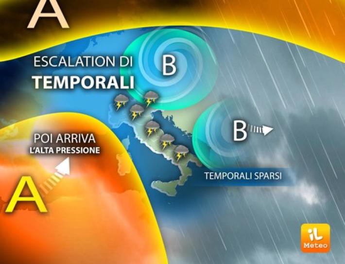 Meteo: instabilit&agrave; fino a gioved&igrave;, nel weekend torna bel tempo