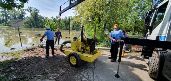 Emergenza maltempo in Emilia Romagna, al lavoro anche una squadra della Bonifica parmense