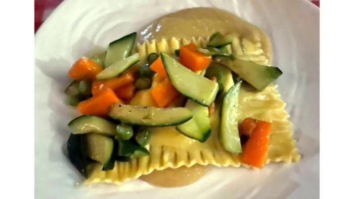 Pasta ripiena alla ricotta di mucca e pecora