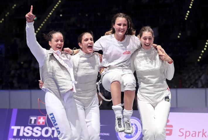 Poker azzurro nel Fioretto femminile