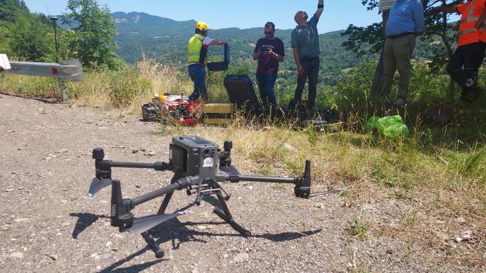 Rilievi con i droni al Groppo sovrano