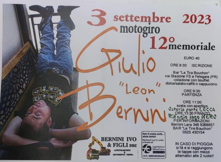 Medesano, torna il "motogiro" per ricordare Giulio Bernini 