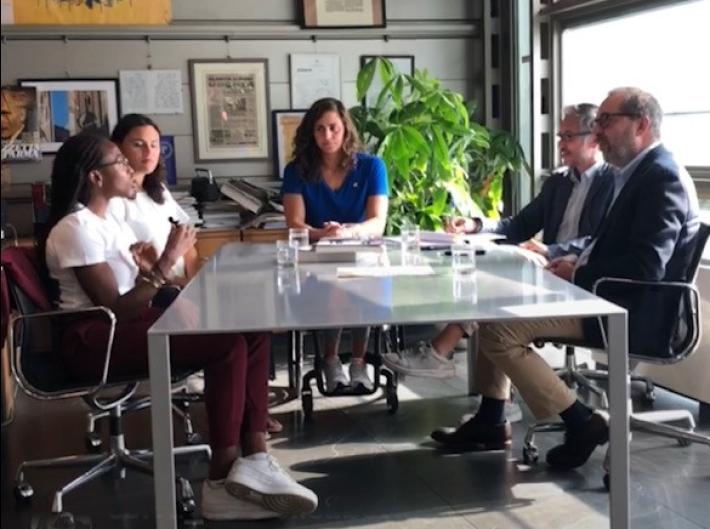 Il trio delle meraviglie in redazione: Fantini, Folorunso e Ghiretti in diretta sul profilo Instagram della Gazzetta di Parma