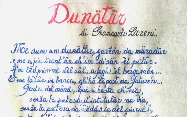 La poesia in dialetto di Loreni per tutti i donatori di sangue