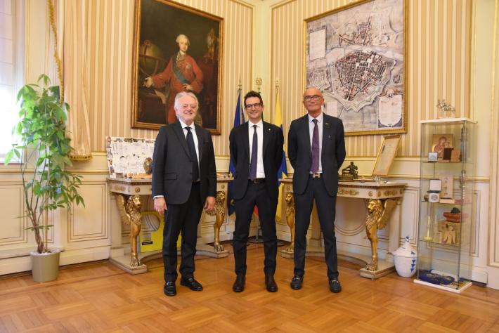 Visita in Municipio per il  presidente e il vicepresidente della Camera di Commercio dell&rsquo;Emilia 