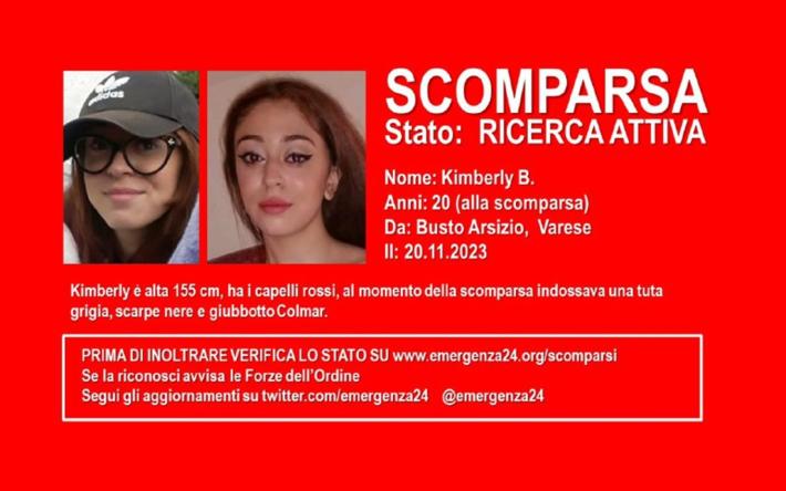 Busto Arsizio, Kimberly &egrave; sparita da luned&igrave; scorso, ma non si trova. Si spera in un allontanamento volontario