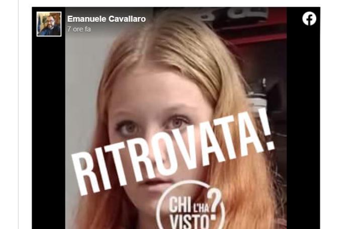  E' tornata a casa la  13enne di Rubiera che era scomparsa. Il caso era finito anche sul sito di "Chi l'ha visto?"