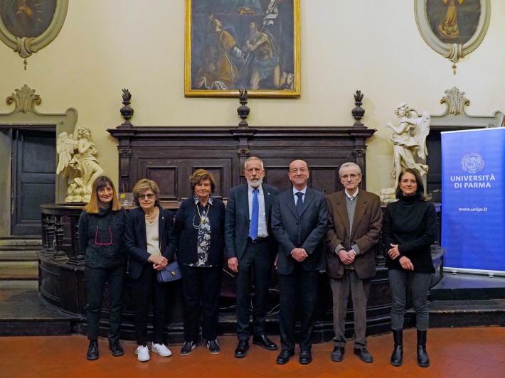 Presentate le opere d'arte dell'Aula dei Filosofi restaurate (Grazie al Rotary Club Parma)