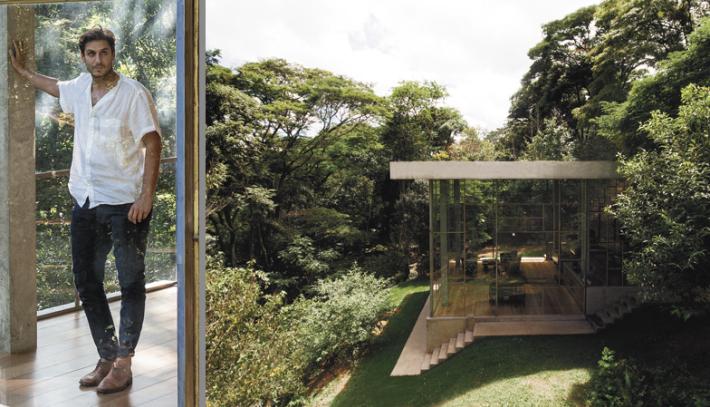 Matteo Arnone  . Casa-biblioteca avvolta dal bosco 