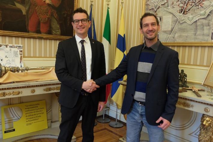 L&rsquo;incontro in Municipio del sindaco Guerra con il nuovo direttore ad interim del Complesso Monumentale della Pilotta Stefano L&rsquo;Occaso