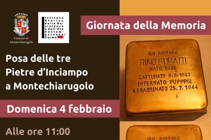 Tre nuove Pietre d'inciampo davanti al municipio