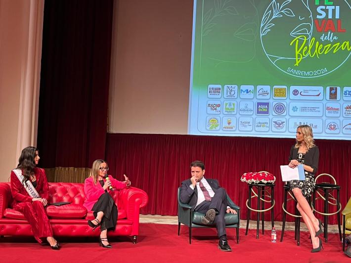 Gaetana Russo a un panel a Sanremo per parlare di Salso, acque termali e Miss Italia