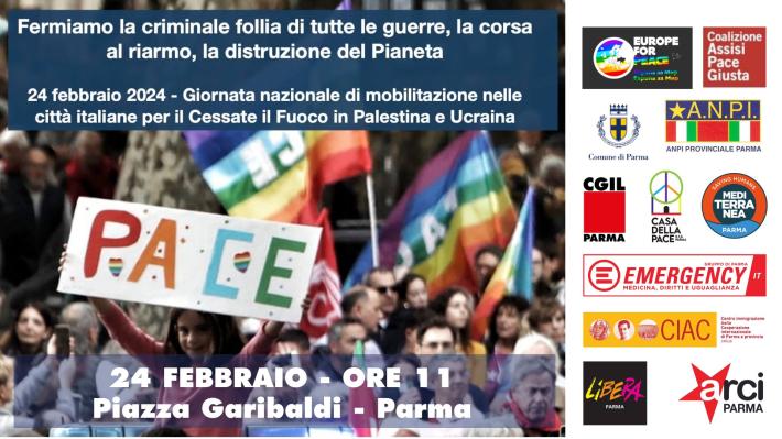 Sabato in piazza Garibaldi a Parma manifestazione contro la guerra e per ricordare la strage di Cutro