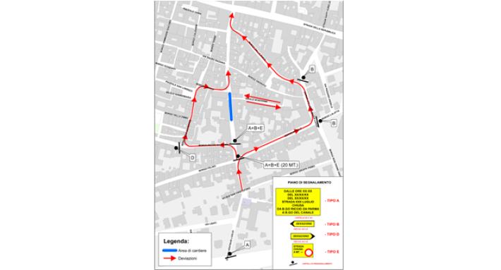 Modifiche alla viabilit&agrave; in strada XXII Luglio Domenica 3 marzo, dalle 6 alle 19 , per smontaggio gru edile.