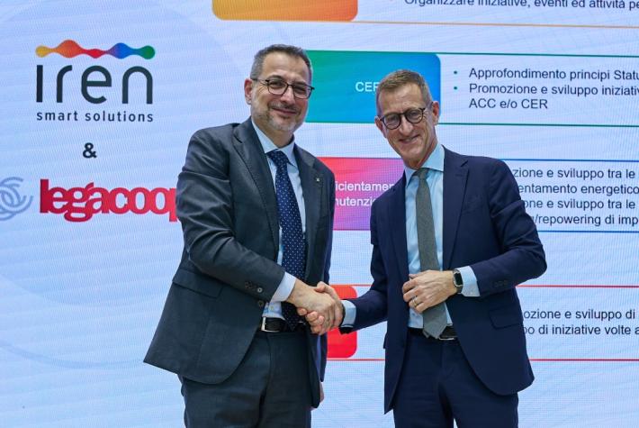 Energie rinnovabili, protocollo d'intesa fra Iren Smart Solutions e Legacoop 