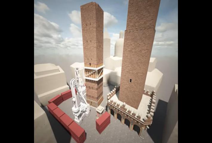 Bologna, la torre Garisenda a rischio crollo, verr&agrave; "salvata" usando i tralicci della torre di Pisa 