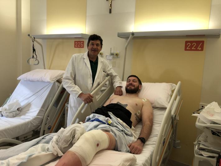 Silva operato  al ginocchio: tutto ok, inizia domani la riabilitazione