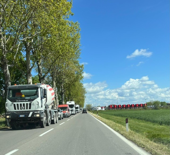Coda sulla via Emilia