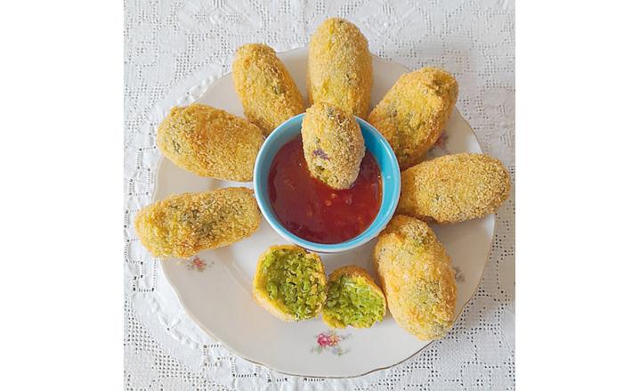 Crocchette con  salsa piccante