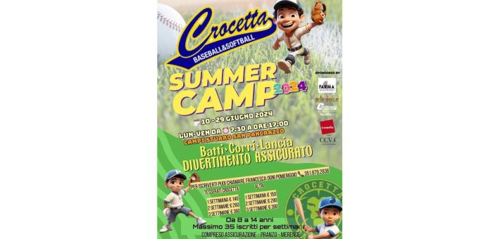 Dal 10 al 29 giugno torna il camp estivo della Crocetta