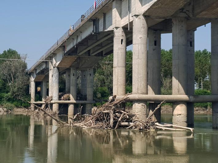Il Po si ritira con problemi a Ponte Verdi