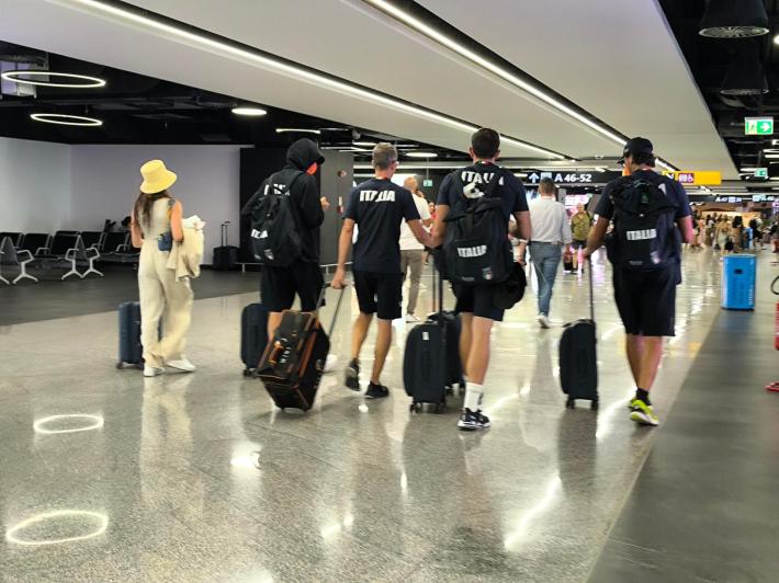 Tamberi &egrave; partito da Fiumicino