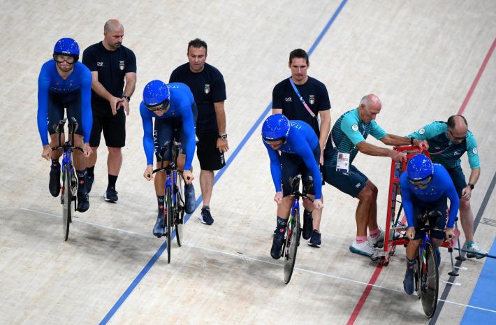 Inseguimento a squadre, bronzo Italia