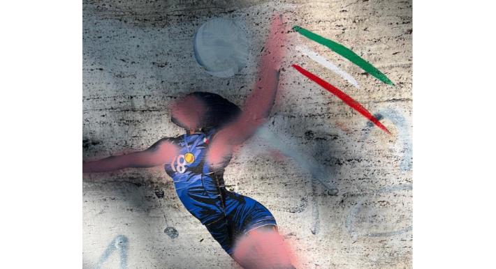 Vandalizzato il murale dedicato a Egonu, spray rosa sulla pelle