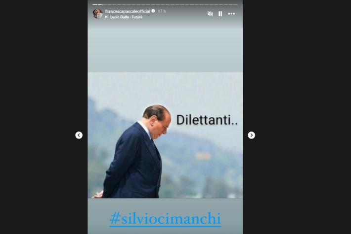 Pascale ironizza sul caso Sangiuliano: post con la foto di Berlusconi, &ldquo;Dilettanti, Silvio ci manchi&rdquo;. La risposta di Boccia