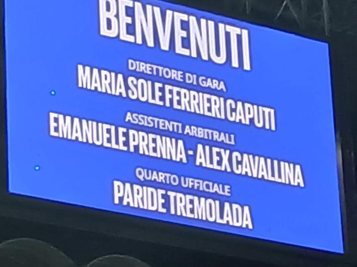 Il parmigiano Cavallina guardalinee a San Siro