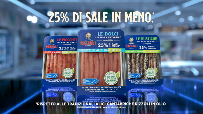 Un banco di Alici in banco frigo: la nuova campagna TV di Rizzoli Emanuelli
