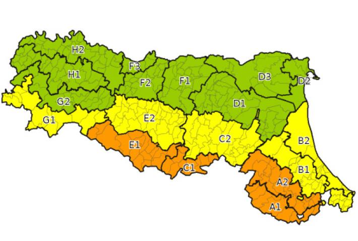 Domani allerta arancione vento per l'Appennino parmense