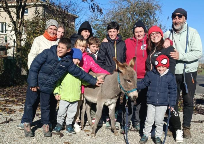 Cabriolo, &egrave;  arrivato Pannocchia l'asinello &laquo;figlio dell'alluvione&raquo;