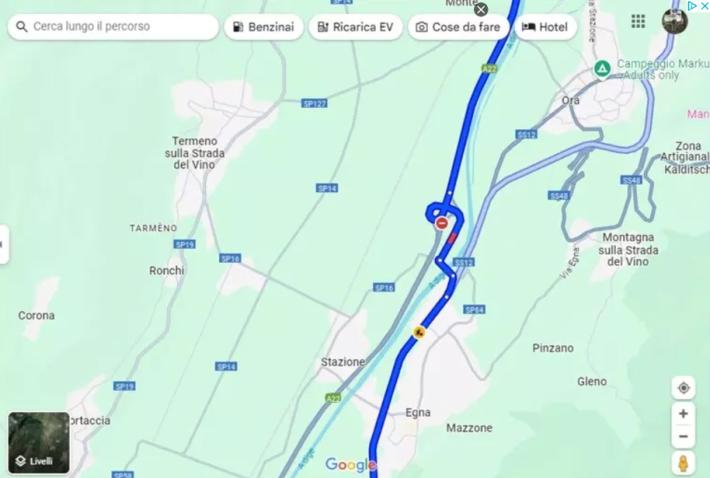 Chiusure fantasma su Google Maps su varie autostrade