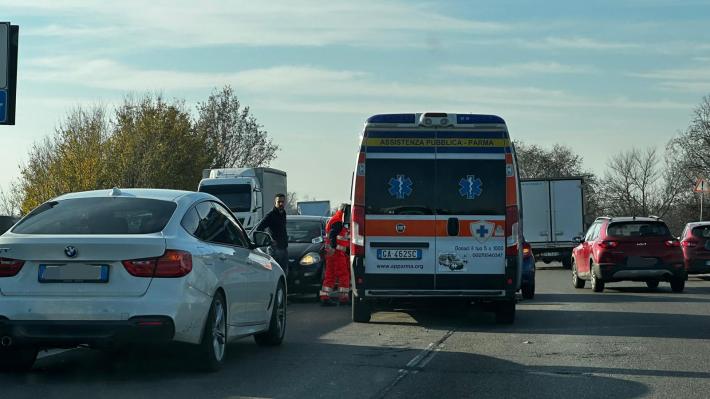 incidente tangenziale verso la Crocetta 