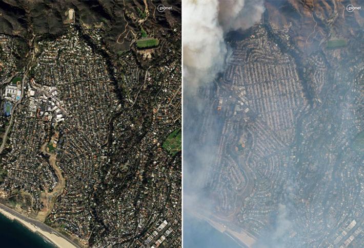 Incendio a Los Angeles: 10 morti, 5 roghi, 50 mld di danni, 180 mila evacuati, imposto il coprifuoco