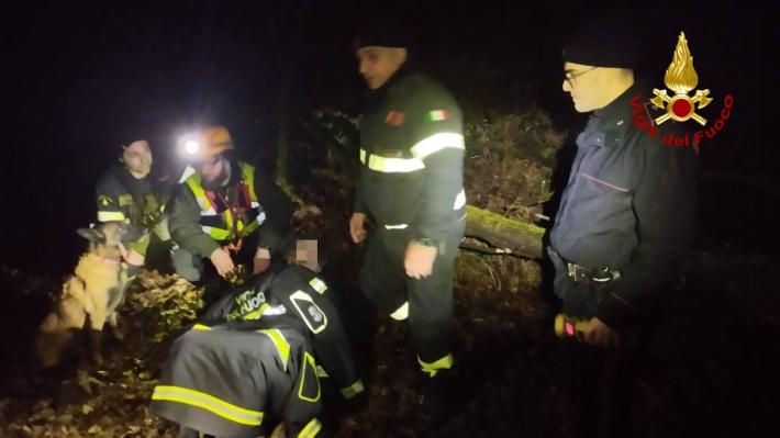 Ore di paura per un 73enne che si era perso nei boschi di Carrega. Lieti fine grazie a Petra