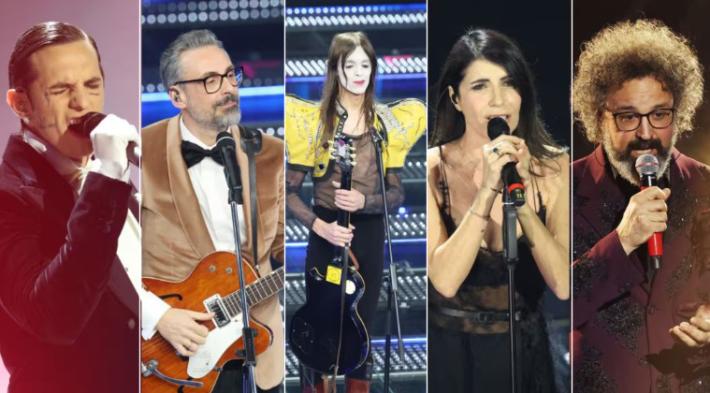 Sanremo, Brunori, Giorgia, Corsi, Cristicchi, Lauro primi 5