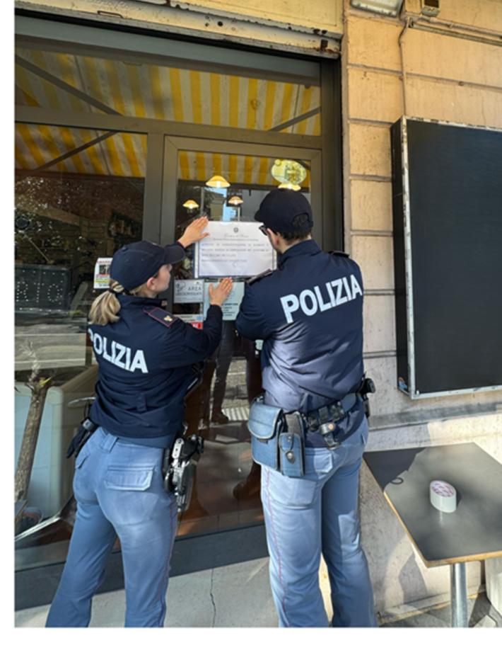 Polizia di Stato &ndash; Disposta la sospensione della licenza per la somministrazione di cibo e bevande per un bar di via Trento