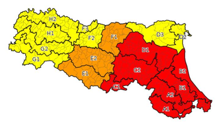 Nel Parmense allerta arancione per le piene dei corsi d'acqua, gialla pe temporali
