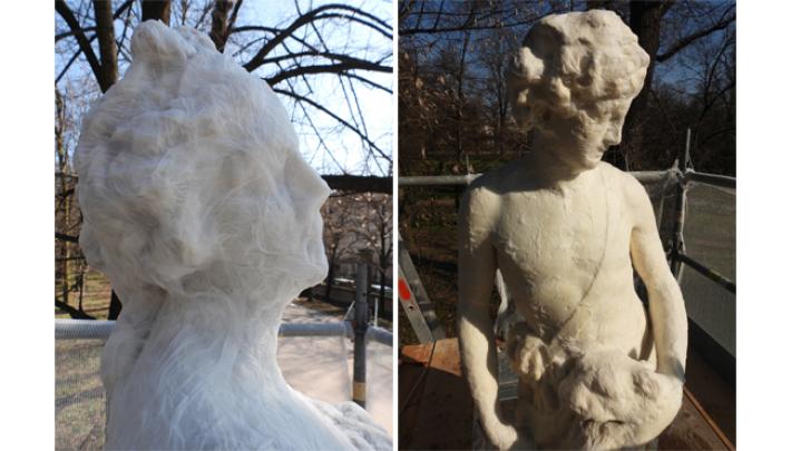 Conclusi i lavori di consolidamento e pulizia delle statue del Parco DucalePronte per la primavera le eleganti e candide divinit&agrave; del Boudard&nbsp;
