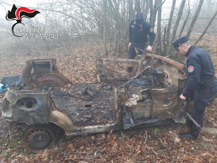 Veicoli  abbandonati e autodemolitori:  controlli dei carabinieri forestali, denunce e  sanzioni 