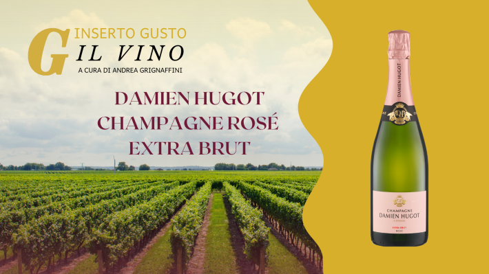 Damien Hugot Champagne Ros&eacute; Extra Brut: Bollicine pasquali: al naso frutti di bosco, beva fresca e croccante