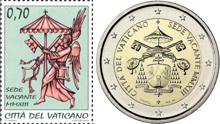Francobolli e monete del Vaticano, in arrivo le emissioni &laquo;Sede vacante&raquo;