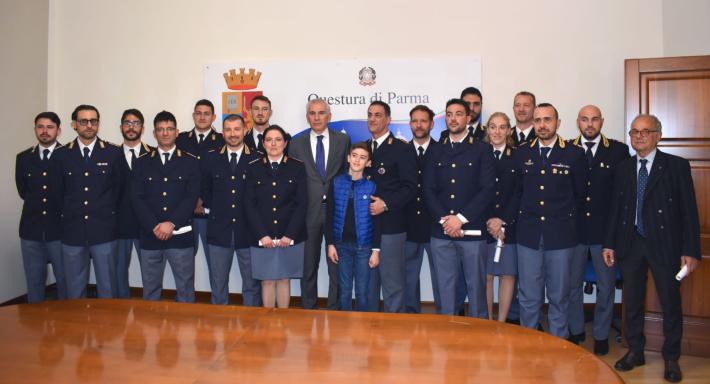 Cerimonia di consegna degli attestati premiali al personale della Polizia di Stato