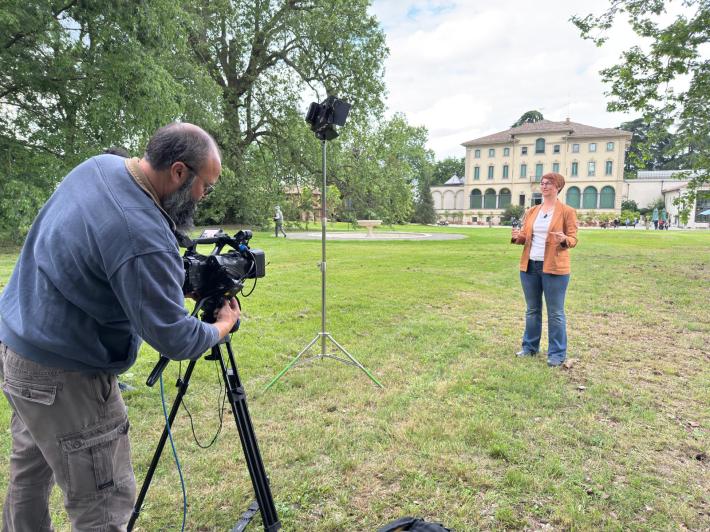 Il parco della Villa dei capolavori raccontato in diretta sulla Rai 