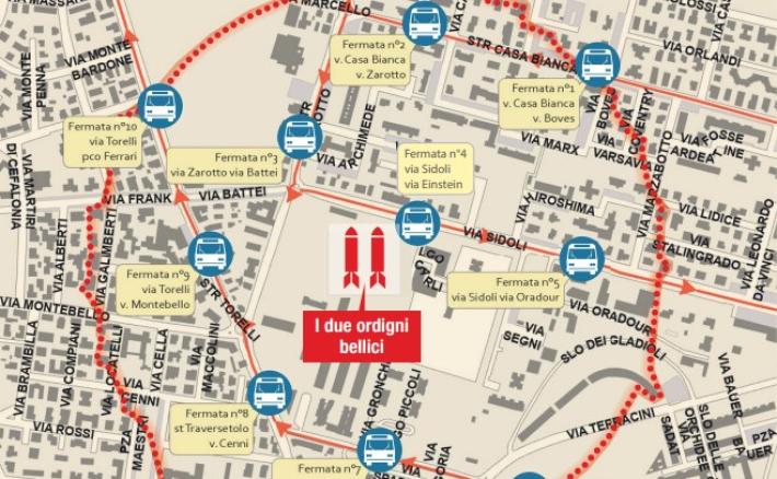 Le areee da evacuare