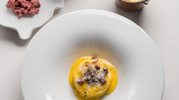 Seducente carbonara di Wagyu giapponese